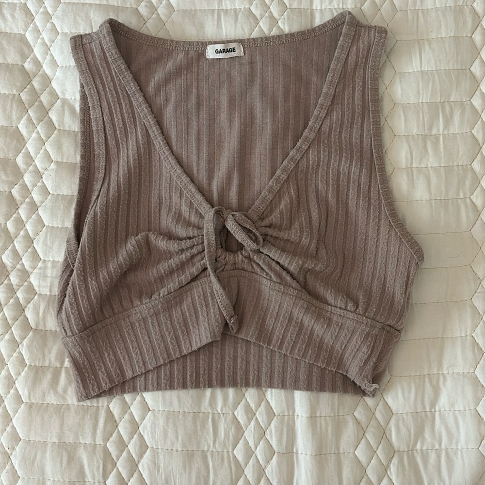 Garage crop tank top